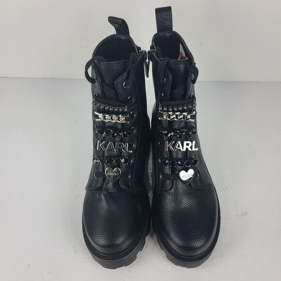 Karl Lagerfeld Paris Everyday Cold Weather Mela Combat Boot 6.5 M - Picture 5 of 11